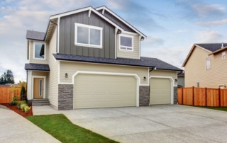 Nice home with new garage door.